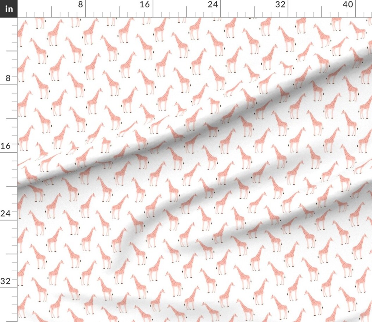 Giraffe Safari Animals Nursery Blush Giraffes Animal Pink Girl Zoo Custom Printed Fabric by Spoonflower Various Fabrics by the Yard or Fat Quarter